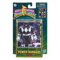 Power Rangers Retro-Morphin Black Ranger Zack Fliphead Action Figure Inspired by Mighty Morphin 6'5" Action Figure