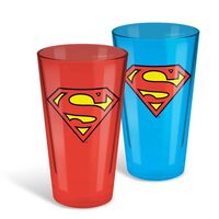 Superman Metallic Conical Glasses Set of 2