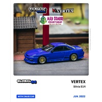 Tarmac Works Global 64 - VERTEX Silvia S14 Blue Metallic