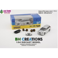 BM Creations 1:64 Scale - Subaru 2002 Legacy e-tune II Silver (RHD)