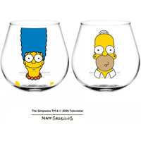The Simpsons Globe Glasses Set of 2 (Marge and Homer)