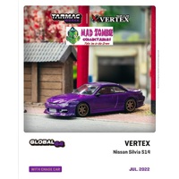 Tarmac Works Global 64 -VERTEX Silvia S14, Purple Metallic
