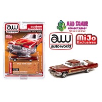 Auto World 1:64 Mijo Exclusive Custom Lowriders 1976 Cadillac Coupe Deville Burgundy Limited Edition 4,800 Pcs