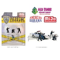 American Diorama 1:64 Police Line Figure Set 