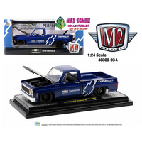 M2 Machines 1:24 1973 Chevrolet Cheyenne 10 ” CHEVY ” Blue Limited Edition
