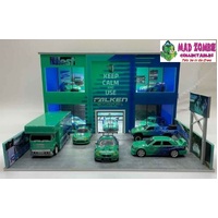 You & Car 1:64 Scale - Falken Theme  Diecast Cars Display Diorama with Lights