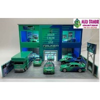 You & Car 1:64 Scale - Falken Theme Diecast Cars Display Diorama with Lights