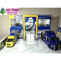 You & Car 1:64 Scale - Michelin Theme  Diecast Cars Display Diorama with Lights