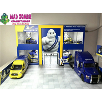 You & Car 1:64 Scale - Michelin Theme Diecast Cars Display Diorama with Lights