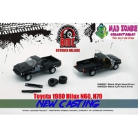 BM Creations 1:64 Scale - Toyota Hilux Black (RHD) (Additional Accessories Included)