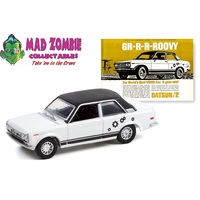 Greenlight 1:64 Vintage Ad Cars Series 6 - 1969 Datsun 510 (White with black top)