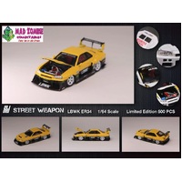 Street Weapon 1:64 Scale - LBWK ER34 Yellow with Openable Bonnet