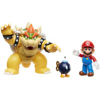 Super Mario World of Nintendo Mario vs Bowser Diorama Set