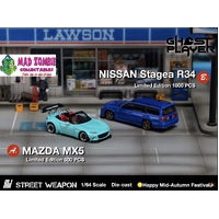 Street Weapon 1/64 Scale - Pandem MX-5 Baby blue - Limited to 500 Pieces World Wide