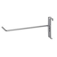 Silver Chrome Gridwall Grid-Mesh Wire Slat 200mm Retail Shop Display Hooks - Set of 5