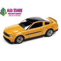 Auto World 1:64 Premium 2022 Release 3A - 2012 Mustang GT/CS (Yellow Blaze Tricoat w/Black GT/CS Side Stripes)