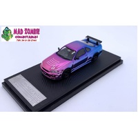 Stance Hunter 1/64 Scale - Nissan Skyline GTR R34 Z Tune Chromed Chameleon Limited to 599 Pieces World Wide