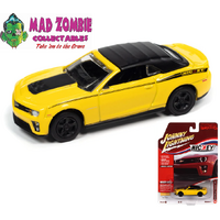 Johnny Lightning 1/64 Muscle Cars USA 2022 Release 2B - 2013 NICKEY Chevrolet Camaro ZL1 Convertible (Rally Yellow w/Gloss Black Nickey Side Stripes)