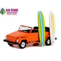 Greenlight 1/64 The Hobby Shop Series 14 - 1971 Volkswagen Thing (Type 181) “The Thing” with Surfboards