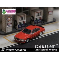 Street Weapon 1:64 Scale - BMW E24 635 CSI Red - Limited to 499 Pieces World Wide
