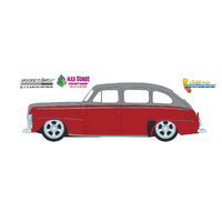 Greenlight 1:64 California Lowriders Series 4 – 1947 Ford Fordor Super Deluxe – Silver Metallic over Red Two-Tone