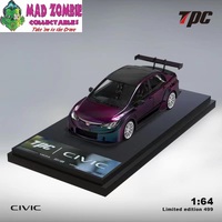 TPC 1:64 Scale - Honda Civic Magic Purple White Rims - Limited to 499 Pieces World Wide