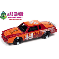 Johnny Lightning 1/64 Street Freaks 2022 Release 2B - 1982 Pontiac Grand Prix Stock Car (Demolition Derby) (Red w/Orange Graphics)