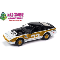 Johnny Lightning 1/64 Street Freaks 2023 Release 1B - 1985 Nissan 300ZX (Import Heat GT) (White/Black/Gold Race Graphics)