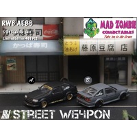 Street Weapon 1:64 Scale - RWB Toyota AE86 Matte Black - Limited to 499 World Wide