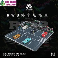 MoreArt - 1:64 Scale Garage Theme with LED Light - RWB