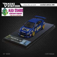 Mini Station 1/64 Scale - Subaru WRX STI Dark Blue 555 Rally Livery