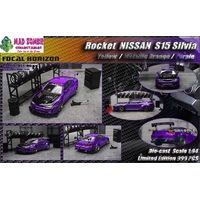 Focal Horizon 1/64  -  Nissan Silvia S15 GT Wing Pandem Rocket Bunny Purple - Limited to 999 Pieces World Wide