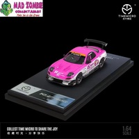 Time Micro 1/64 Scale - Mazda FD3S RX7 White Pink - Limited to 699 Pieces World Wide