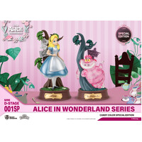 Beast Kingdom Mini D Stage Alice in Wonderland Alice and Cheshire Cat Figures - Candy Colour Special Edition Set
