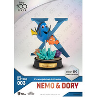 Beast Kingdom Mini D Stage Disney 100 Years of Wonder Pixar Alphabet Art Series Set - Nemo & Dory