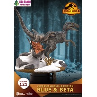 Beast Kingdom D Stage Jurassic World Dominion Blue & Beta Statue