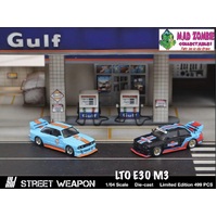 Street Weapon 1/64 Scale - LTO BMW E30 M3 Gulf Livery or Martini Black (Limited to 499 Pcs Each World Wide)