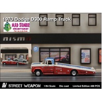Street Weapon 1/64 Scale - L1970 Dodge D300 Ramp Truck (Limited to 499 Pcs Each World Wide)