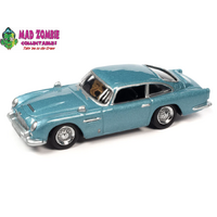 Johnny Lightning 1/64  - Classic Gold 2023 Release 1 Version A - 1966 Aston Martin DB5 (Caribbean Pearl)