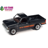 Johnny Lightning 1/64  - Classic Gold 2023 Release 1 Version A - 1985 Ford Ranger (Dark Charcoal Poly)