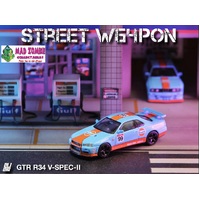 Street Weapon 1/64 Scale - Nissan Skyline GTR R34 V-Spec II Gulf Livery