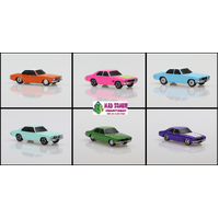 DDA OZ Wheels 1/64 - Holden Sedan Assortment (6 Cars)