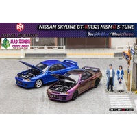 Focal Horizon 1/64 - Nismo S-Tune Skyline GT-R R32 Open-Hood, Visible Engine Bayside Blue or Magic Purple 