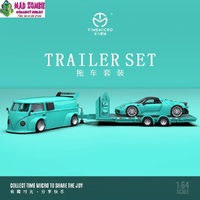 Time Micro 1/64 Scale -Trailer Set - VW T1 + 918 Spider +Trailer