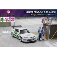 Focal Horizon 1/64 - Nissan Silvia S15 Rocket Bunny White/Green