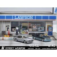 Street Weapon 1/64 Scale - BMW 635 CSI Silver or Mercedes Benz W140 Green (Limited to 499 Pieces World Wide Each)