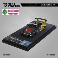 Mini Station 1/64 Scale - RWB 964 Samurai Cyberpunk 2077 Livery Black & Yellow - (Limited to 499 Pieces World Wide)