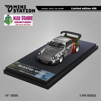 Mini Station 1/64 Scale - RWB 964 Samurai Cyberpunk 2077 Livery Silver & Green - (Limited to 499 Pieces World Wide)