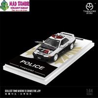 Time Micro 1/64 Scale - Skyline GT-R R32 Open-Hood, Visible Engine Japan Police Livery