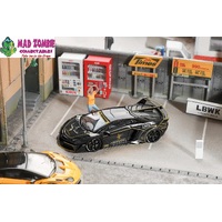 LBWK 1/64 Scale - LBWK LP700-4 LB3.0 Silhouette Works Aventador GT EVO JPS Black Gold